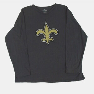 NFL New Orleans‎ Saints Football Youth XL Fanatics Long Sleeve T-Shirt Gray